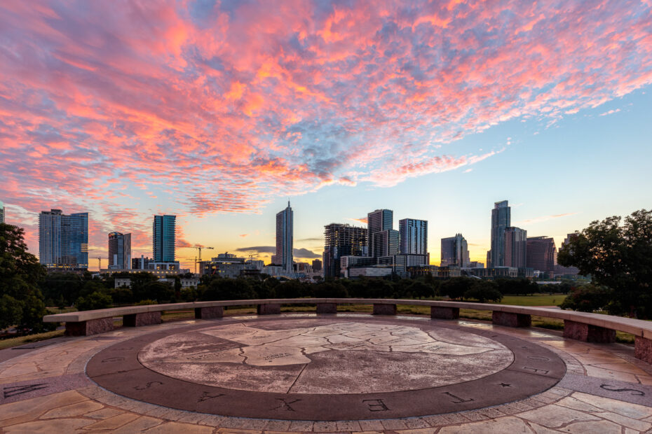 Austin Skyline, Doug Sahm Hill Summit, Sunrise