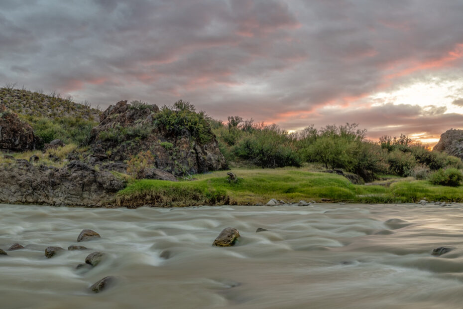 Big Bend Ranch State Park, Rio Grande, Sunset, Sunset Colors