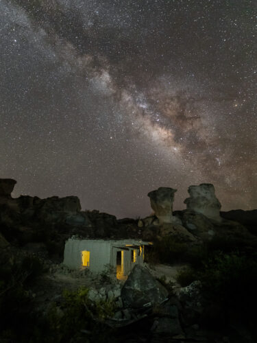Big Bend Ranch State Park, Crowtown Movie Set, Light Painting, Milky Way, Night Photography