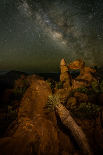 Balanced Rock, Big Bend National Park, Milky Way, Night Photography, Stars